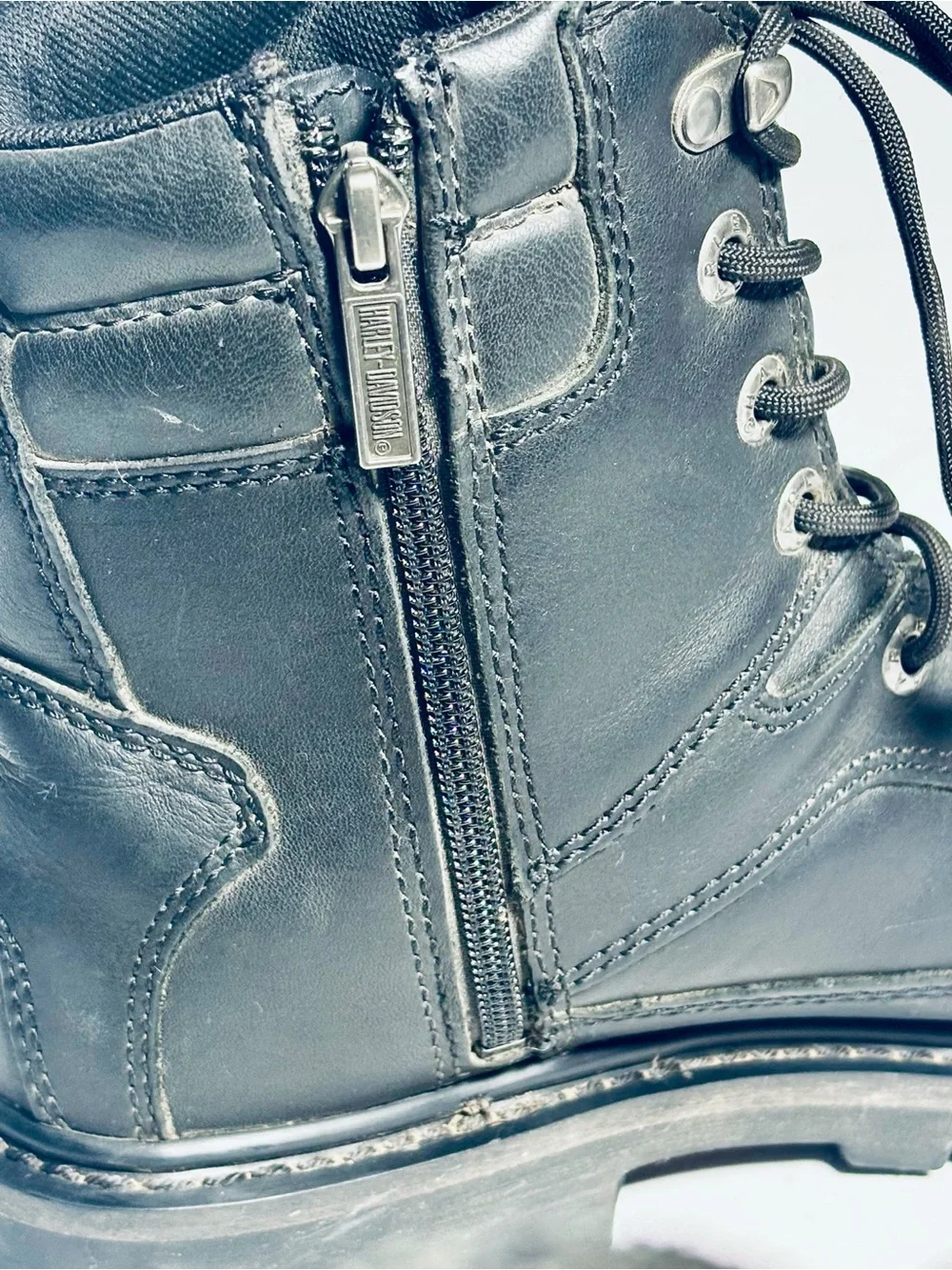 Harley Davidson Abercorn 7-inch Lace Up Motorcycle Boots Mens 9.5 D93340